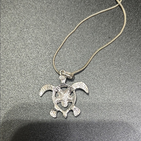 Silver Turtle Pendant Necklace - Picture 4 of 5